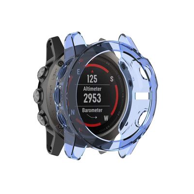 REYDA 2 Pack Watch Case Compatible for Garmin Fenix 5X/5X Plus, Ultra-Thin Soft TPU Silicone Edge Bumper Case Impact Resistant Frame Protective Cover for Garmin Fenix 5X/5X Plus (NO Screen Protector)