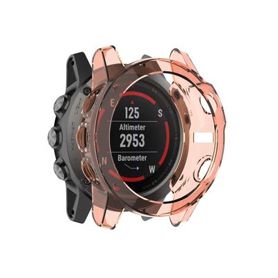 REYDA 2 Pack Watch Case Compatible for Garmin Fenix 5X/5X Plus, Ultra-Thin Soft TPU Silicone Edge Bumper Case Impact Resistant Frame Protective Cover for Garmin Fenix 5X/5X Plus (NO Screen Protector)