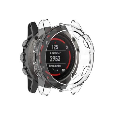 REYDA 2 Pack Watch Case Compatible for Garmin Fenix 5X/5X Plus, Ultra-Thin Soft TPU Silicone Edge Bumper Case Impact Resistant Frame Protective Cover for Garmin Fenix 5X/5X Plus (NO Screen Protector)