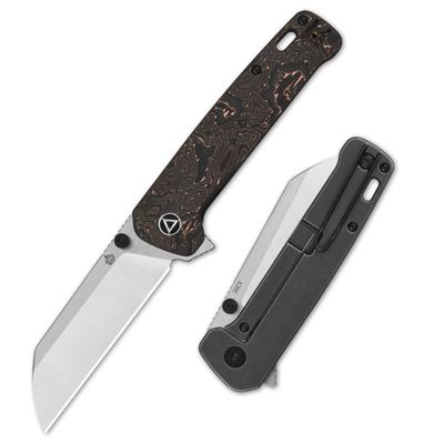 QSP KNIFE PENGUIN XL POCKET KNIFE, CPM20CV BLADE with FLIPPER OPENING, DIFFERENT COLOR TITANIUM HANDLE OPTIONS