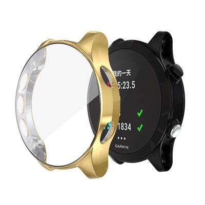 REYDA 2 Pack Watch Case Compatible for Garmin Forerunner 945/935 Screen Protector, Ultra-Thin Soft TPU HD Clear Bumper Case Scratch Resistant All Around Protective Cover for Garmin Forerunner 935/945