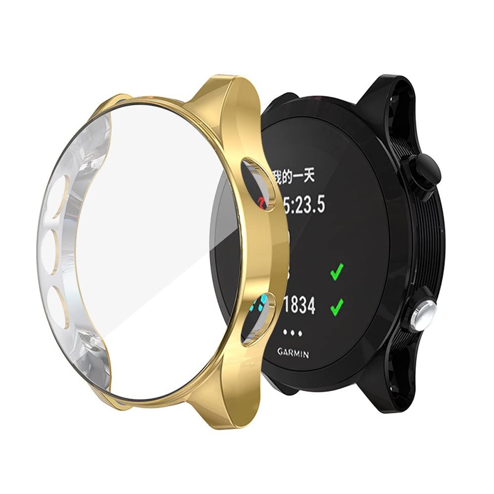 REYDA 2 Pack Watch Case Compatible for Garmin Forerunner 945/935 Screen Protector, Ultra-Thin Soft TPU HD Clear Bumper Case Scratch Resistant All Around Protective Cover for Garmin Forerunner 935/945
