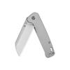 QSP Penguin Plus Folding Pocket Knife, 3.38" CPM20CV Two Tone Satin Blade EDC Knife, Bead Blasted Titanium Handle, Frame Lock, Ceramic Ball Bearings, Reversible Wire Deep Carry Clip view 2
