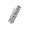 QSP Penguin Plus Folding Pocket Knife, 3.38" CPM20CV Two Tone Satin Blade EDC Knife, Bead Blasted Titanium Handle, Frame Lock, Ceramic Ball Bearings, Reversible Wire Deep Carry Clip view 4