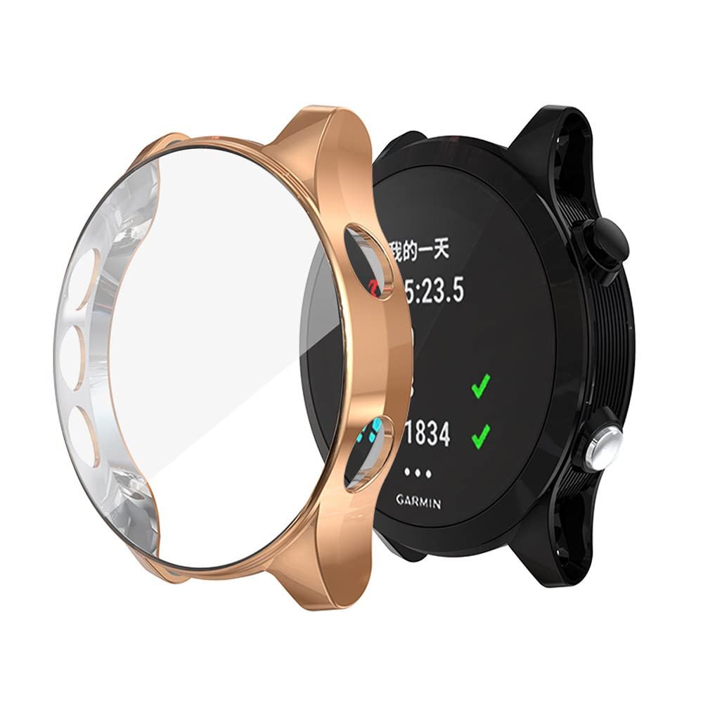 REYDA 2 Pack Watch Case Compatible for Garmin Forerunner 945/935 Screen Protector, Ultra-Thin Soft TPU HD Clear Bumper Case Scratch Resistant All Around Protective Cover for Garmin Forerunner 935/945