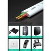 VIVOCH 100M(328ft) Pure Copper Multi-Strand Telephone Line RJ11 Communication 2-Core Indoor Connecting Line Flat Line, White view 3