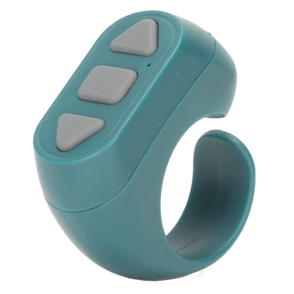 TIKTok Bluetooth Remote Control Page Turner for iOS Android Cell Phone APP, TikTok Scrolling Ring Clicker, Camera Shutter Remote Selfie with Charging Cable