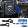 AUX USB Cable, 3.5mm Auto Audio Cable AUX Extension Cable Adapter Flush Mount USB Port Headphone Jack Panel Mounting Replacement for Car Boat view 2