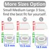 6 Pairs Eartips Compatible with Pixel Buds Pro Ear Tips Buds, Replacement Silicone Rubber Earbuds Gel Earplug Wing Fit in Case Accessories Compatible with Google Pixel Buds Pro - S/M/L White view 3