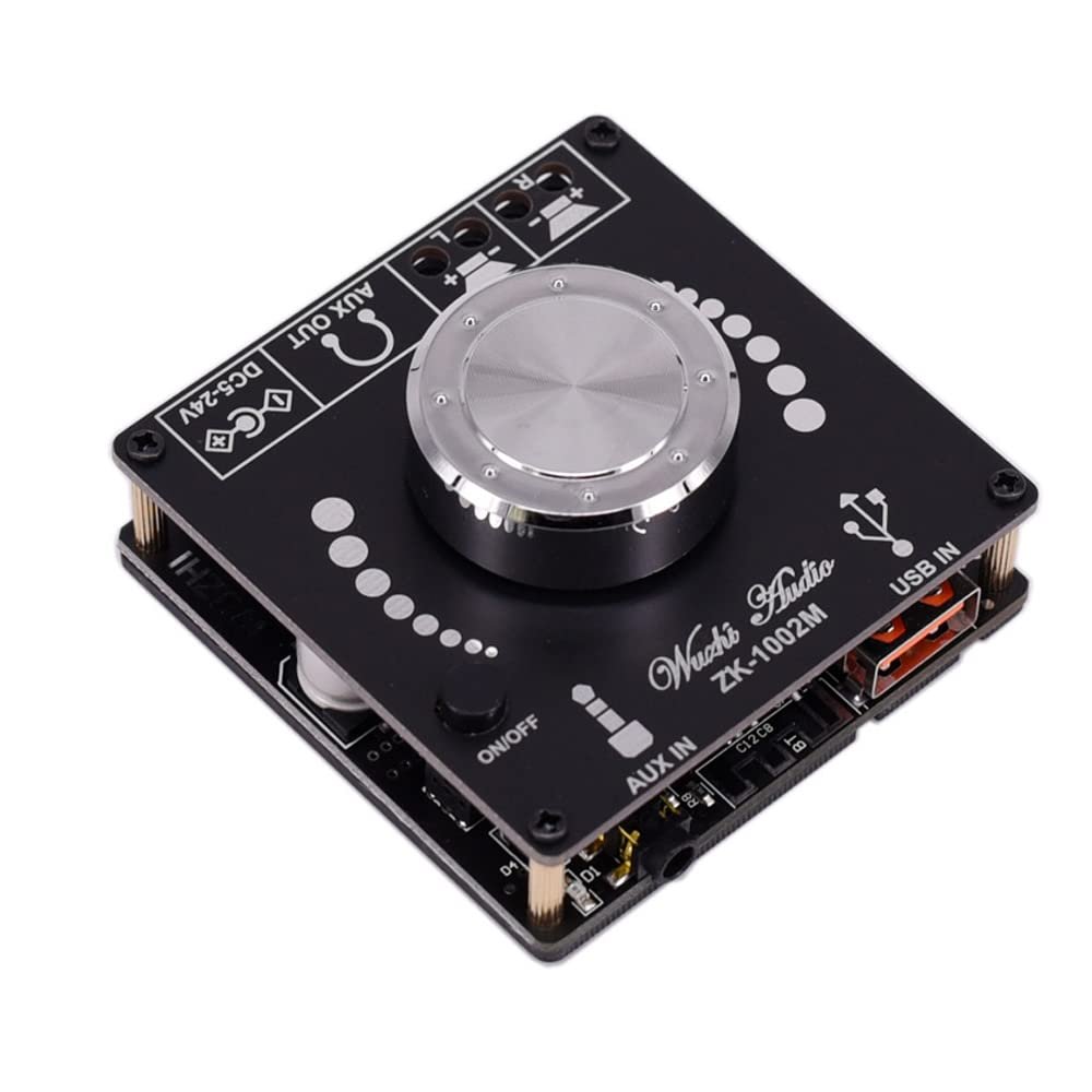 ZK-1002M MINI 2.0 stereo digital power amplifier module with multiple inputs 100W
