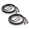 Smithok RCA Cables 2 Pack[Hi-Fi Sound, PVC Jacket, Shielded], 2-Male to 2-Male RCA Audio Stereo Subwoofer Cable Auxiliary Cord for Home Theater,Amplifiers,HDTV,Hi-Fi Systems,Speakers (6.6Ft/2m) view 1