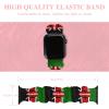 Kenyan Flag Elastic Solo Loop Bands Cute Printed Watch Strap Watchband Compatible for Apple Watch 42mm/44mm view 2