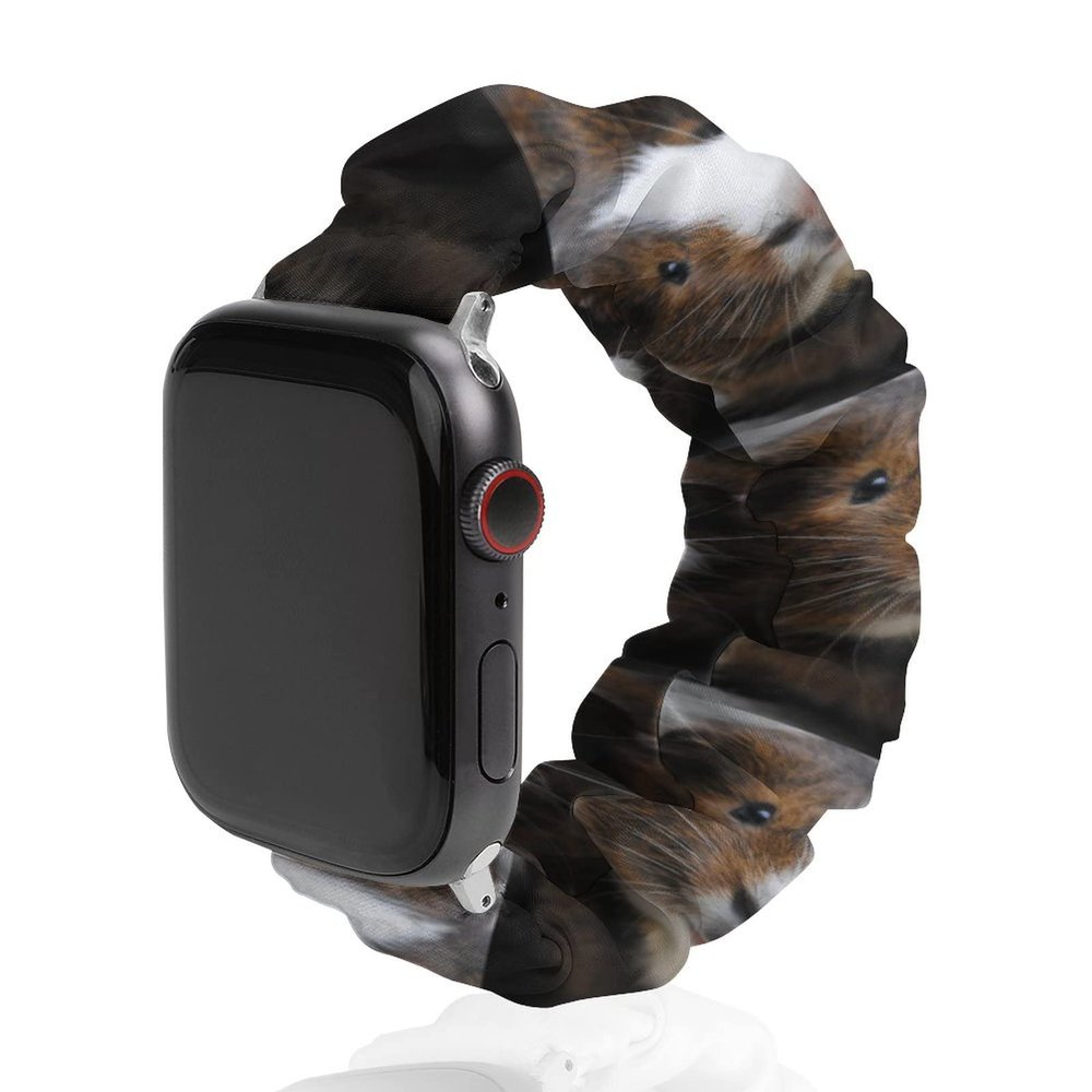 Cute Guinea Pig Elastic Solo Loop Bands Cute Printed Watch Strap Watchband Compatible for Apple Watch 38mm/40mm