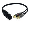 1ft XLR female to 2 RCA female Plug Y Splitter XLR 3 Pin to Dual RCA Stereo patch audio Cable Phono Interconnect Duplicator Lead Adapter Connector Sound card eq Microphone Cord 2 x Unbalanced(1 pack) view 1