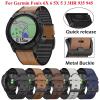 CYSUE Quickfit Watch Strap For Garmin Fenix 7 7X 6 6X Pro 5X 5 Plus 3HR 935 945 S60 Genuine Leather Silicone Smart Watch 22 26mm Wristband (Color : Blue, Size : 26mm D2 MK2i Enduro) view 2