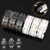 KKFAUS Ceramic stainless steel strap 20mm 22mm 16mm 18mm quick release watchbands (Color : White X silver, Size : 20mm) view 3