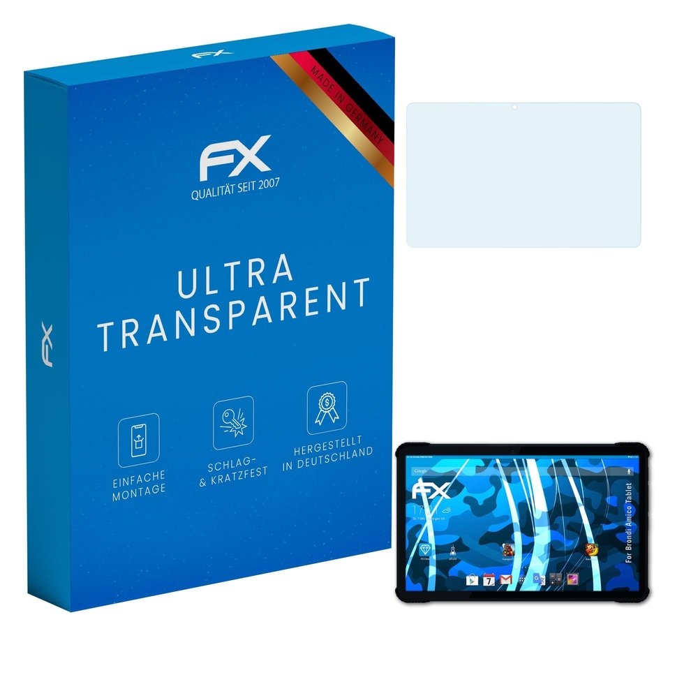 atFoliX Screen Protection Film compatible with Brondi Amico Tablet Screen Protector, ultra-clear FX Protective Film (2X)