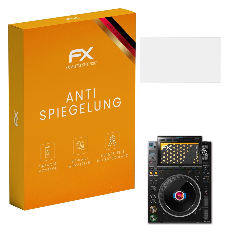 atFoliX Screen Protector compatible with Pioneer CDJ-3000 Screen Protection Film, anti-reflective and shock-absorbing FX Protector Film (3X)
