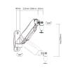 DYPASA Projector Mount Projector Bracket Wall Mount Adjustable Universal Wall Mount Bracket Suitable Ceiling Mount with Tray view 2