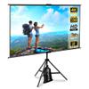 Small Portable Projector Screen Tripod Stand -lejiada Mobile Projection Screen, Lightweight Carry & Durable Easy Adjustablle for Schools Meeting Conference Indoor Outdoor Use, 60 Inch view 1