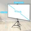 Small Portable Projector Screen Tripod Stand -lejiada Mobile Projection Screen, Lightweight Carry & Durable Easy Adjustablle for Schools Meeting Conference Indoor Outdoor Use, 60 Inch view 4