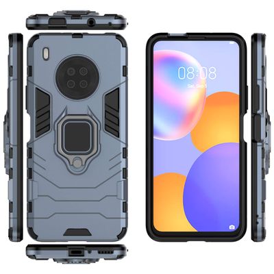 Kukoufey Case for Huawei Y9A Case Cover,Bracket Shell Case for Huawei Y9A 4G FRL-L22 FRL-L23 FRL-LX2 FRL-LX3 Case Blue