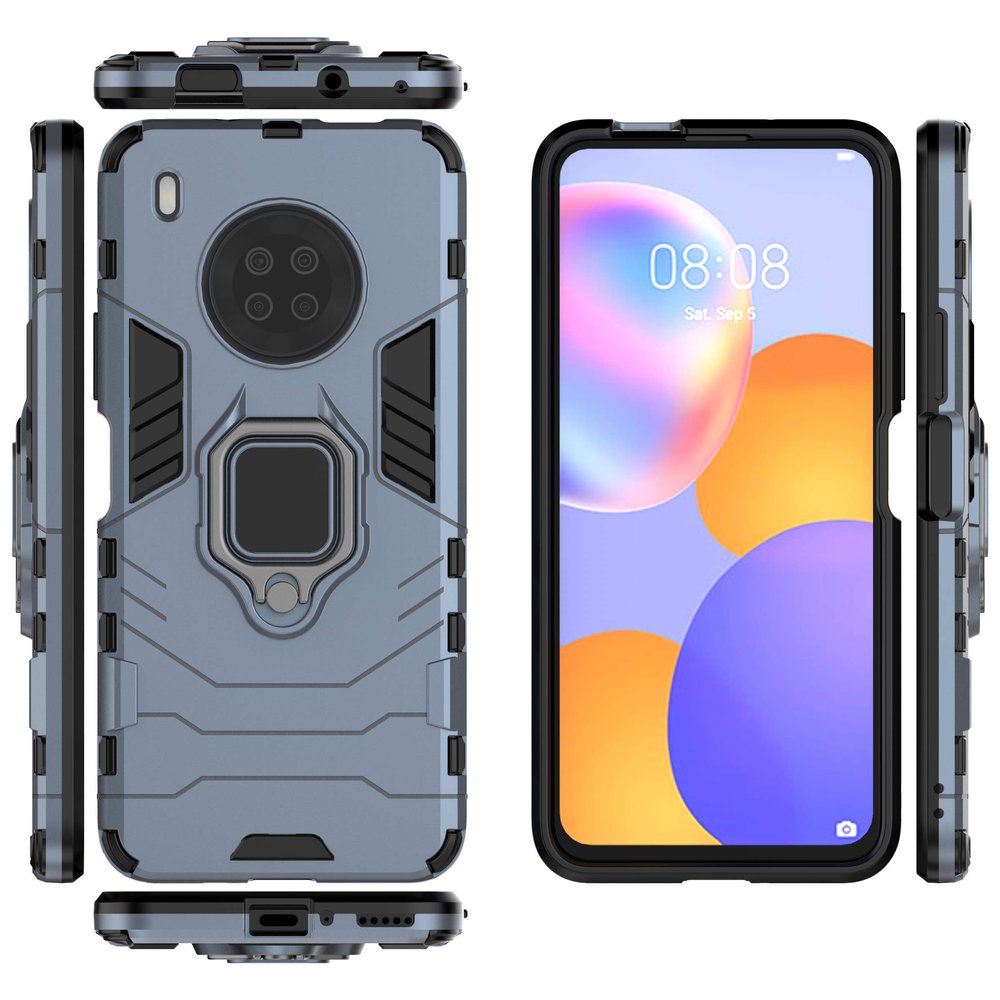 Kukoufey Case for Huawei Y9A Case Cover,Bracket Shell Case for Huawei Y9A 4G FRL-L22 FRL-L23 FRL-LX2 FRL-LX3 Case Blue