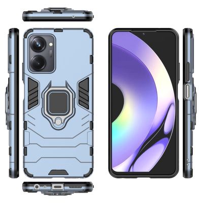 Kukoufey Case for Oppo Realme 10 Pro Case Cover,Bracket Shell Case for Oppo Realme 10 Pro 5G RMX3661 RMX3663 Case Blue