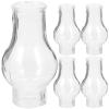 Zerodeko Retro Style 5pcs Glass Oil Lamp Chimney Replacement Cover for Kerosene Lamp Shades view 1