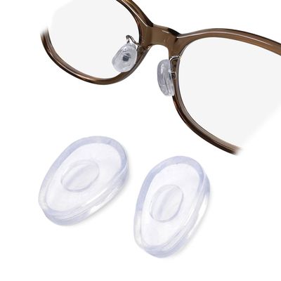 Mochi a girl, Eyeglass Nose Pads | Non-Adhesive Anti-Slip Nose Pads Cover | Soft Silicone Nose Pad Cushion for Glasses, Eyeglasses, Sunglasses | 1 Pair (Clear)