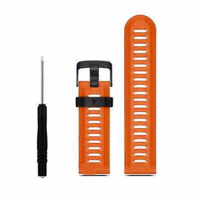 AXTI 26mm Fashion Outdoor Sport Watchband Strap For Garmin Fenix 7X Fenix3 Silicone Watch With Tools (Color : Orange, Size : Fenix 7X)