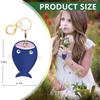 BORKUANA Leather Keychain Holder Case Compatible with Apple AirTag, Cute Protective Air Tag Cover With Keychain Ring, Anti-Scratch Finder GPS Tracker Case for Wallet Keys(Fish) view 2