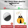 BORKUANA Leather Keychain Holder Case Compatible with Apple AirTag, Cute Protective Air Tag Cover With Keychain Ring, Anti-Scratch Finder GPS Tracker Case for Wallet Keys(Cute Insect) view 4
