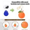 BORKUANA Leather Keychain Holder Case Compatible with Apple AirTag, Cute Protective Air Tag Cover With Keychain Ring, Anti-Scratch Finder GPS Tracker Case for Wallet Keys(Tangerine) view 3