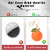 BORKUANA Leather Keychain Holder Case Compatible with Apple AirTag, Cute Protective Air Tag Cover With Keychain Ring, Anti-Scratch Finder GPS Tracker Case for Wallet Keys(Tangerine) view 4
