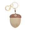 BORKUANA Leather Keychain Holder Case Compatible with Apple AirTag, Cute Protective Air Tag Cover With Keychain Ring, Anti-Scratch Finder GPS Tracker Case for Wallet Keys(Filbert) view 1