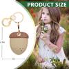 BORKUANA Leather Keychain Holder Case Compatible with Apple AirTag, Cute Protective Air Tag Cover With Keychain Ring, Anti-Scratch Finder GPS Tracker Case for Wallet Keys(Filbert) view 2