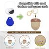 BORKUANA Leather Keychain Holder Case Compatible with Apple AirTag, Cute Protective Air Tag Cover With Keychain Ring, Anti-Scratch Finder GPS Tracker Case for Wallet Keys(Filbert) view 3