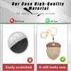 BORKUANA Leather Keychain Holder Case Compatible with Apple AirTag, Cute Protective Air Tag Cover With Keychain Ring, Anti-Scratch Finder GPS Tracker Case for Wallet Keys(Filbert) view 4