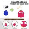 BORKUANA Leather Keychain Holder Case Compatible with Apple AirTag, Cute Protective Air Tag Cover With Keychain Ring, Anti-Scratch Finder GPS Tracker Case for Wallet Keys(Ghost) view 3
