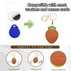 Leather Keychain Holder Case Compatible with Apple AirTag, Cute Protective Tag Cover with Keychain Ring, Anti-Scratch Finder GPS Tracker Case for Wallet Keys(Carrot) view 3
