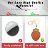 Leather Keychain Holder Case Compatible with Apple AirTag, Cute Protective Tag Cover with Keychain Ring, Anti-Scratch Finder GPS Tracker Case for Wallet Keys(Carrot) view 4