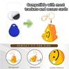 BORKUANA Leather Keychain Holder Case Compatible with Apple AirTag, Cute Protective Air Tag Cover With Keychain Ring, Anti-Scratch Finder GPS Tracker Case for Wallet Keys(Cheese) view 3
