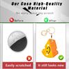 BORKUANA Leather Keychain Holder Case Compatible with Apple AirTag, Cute Protective Air Tag Cover With Keychain Ring, Anti-Scratch Finder GPS Tracker Case for Wallet Keys(Cheese) view 4