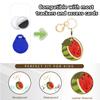 BORKUANA Leather Keychain Holder Case Compatible with Apple AirTag, Cute Protective Air Tag Cover With Keychain Ring, Anti-Scratch Finder GPS Tracker Case for Wallet Keys(Watermelon) view 3
