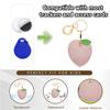 BORKUANA Leather Keychain Holder Case Compatible with Apple AirTag, Cute Protective Air Tag Cover With Keychain Ring, Anti-Scratch Finder GPS Tracker Case for Wallet Keys(Peach) view 3