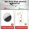 BORKUANA Leather Keychain Holder Case Compatible with Apple AirTag, Cute Protective Air Tag Cover With Keychain Ring, Anti-Scratch Finder GPS Tracker Case for Wallet Keys(Dogs) view 4