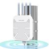 WAVLINK AX1800 Outdoor WiFi 6 Extender, IP67 Weatherproof Outdoor Access Point, High Power Long Range WiFi Extender Signal Booster, 4x8dBi Antennas, Compatible Starlink for Farm, Yard, RV, Campsite view 1
