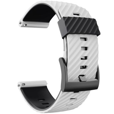 AEHON 24mm Silicone Straps Replacement WatchBand For Suunto 7 D5 Bracelet Suunto 9 Spartan Sport Wrist HR Baro Smart Watch Wristband (Color : White Black, Size : For suunto 7)