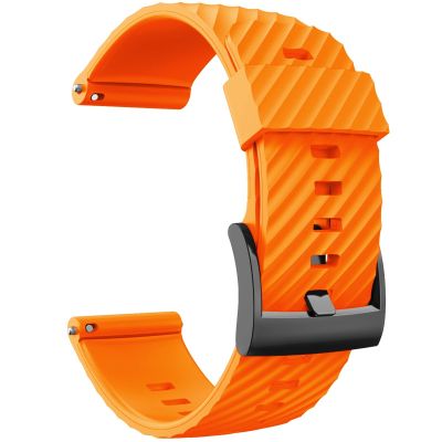 AEHON 24mm Silicone Straps Replacement WatchBand For Suunto 7 D5 Bracelet Suunto 9 Spartan Sport Wrist HR Baro Smart Watch Wristband (Color : Orange, Size : For suunto 9)
